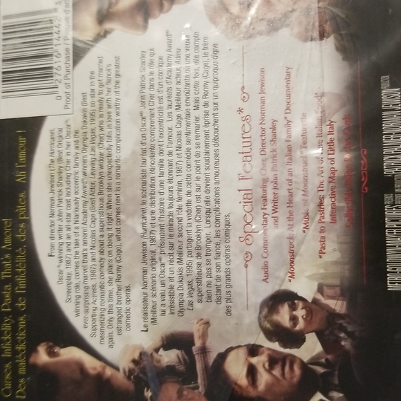 Sealed Moonstruck dvd - Picture 2 of 2